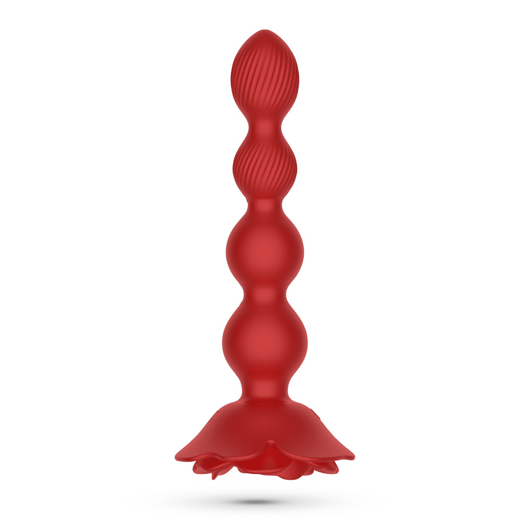 Butt plug Rosaline 10 functions – vibrating, jewelled, red | Crushious