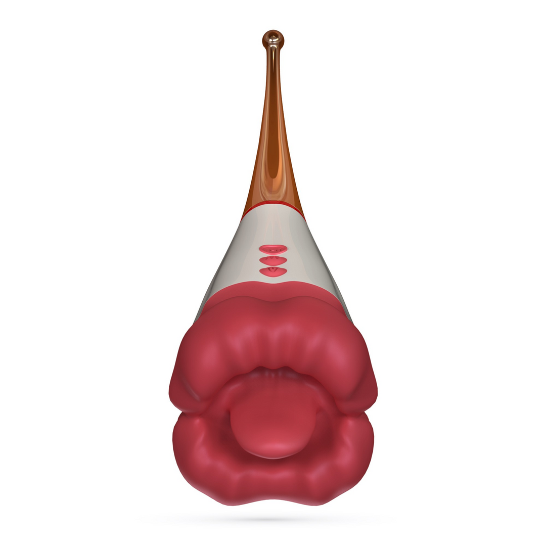 Estimulador de clitóris Jagger Licking 10 funções – duplo, vermelho | Crushious