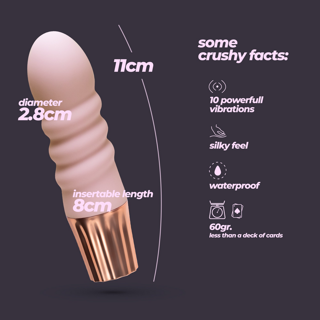 Mini vibrador Mellow Bubbles 10 funciones – rosa | Crushious
