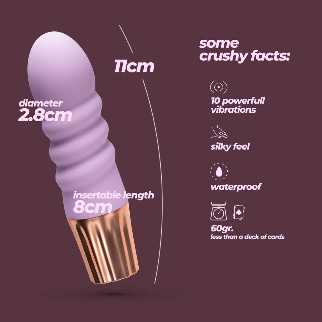 Mini vibrador Mellow Bubbles 10 funciones – morado | Crushious