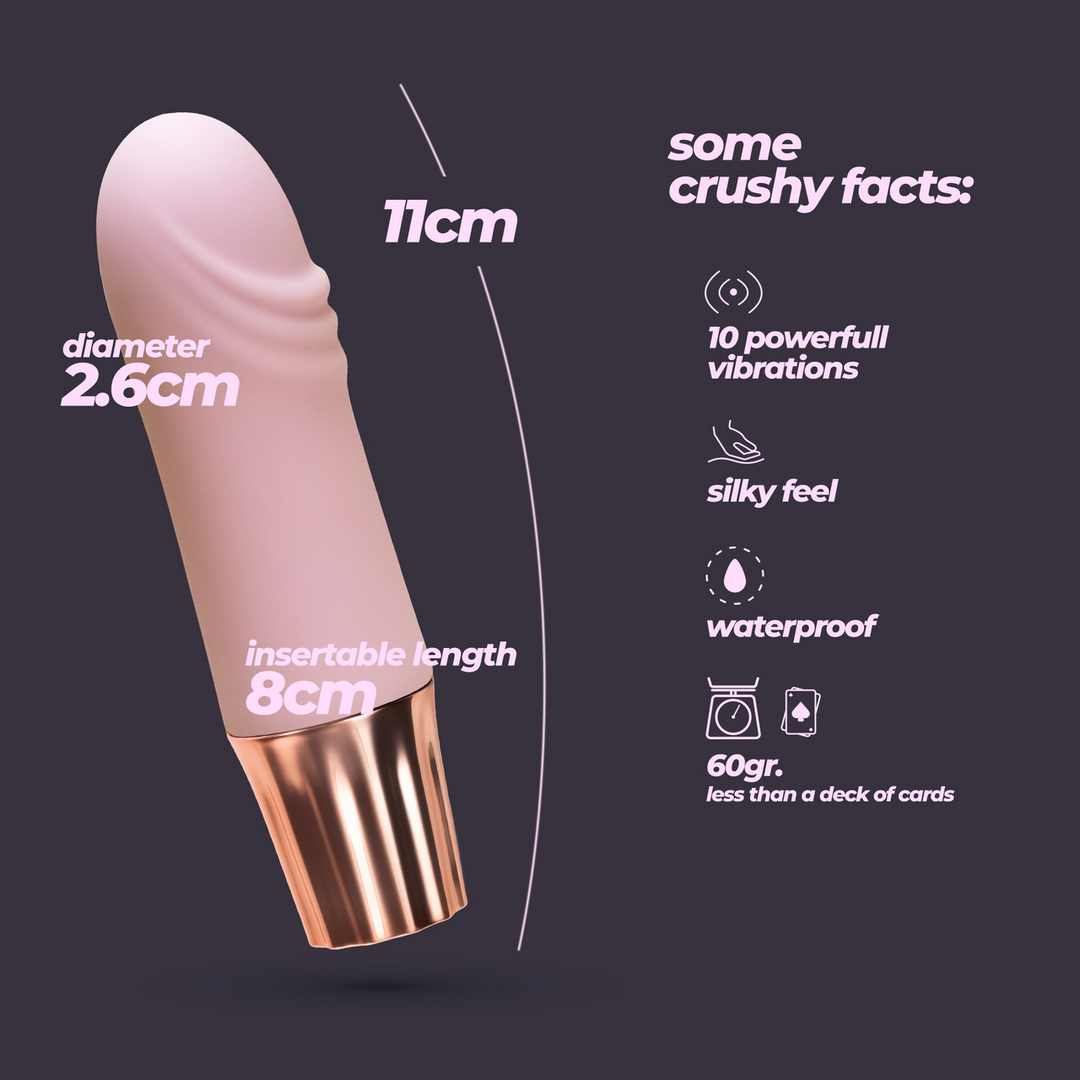 Mini vibrador Mellow Waves 10 funciones – rosa | Crushious