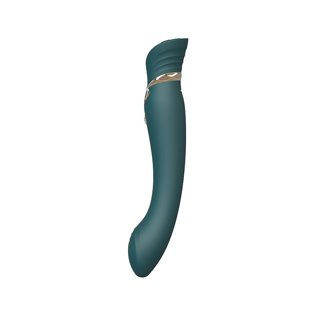 G-spot vibrator Queen 21.5 cm – app-controlled, green | Zalo