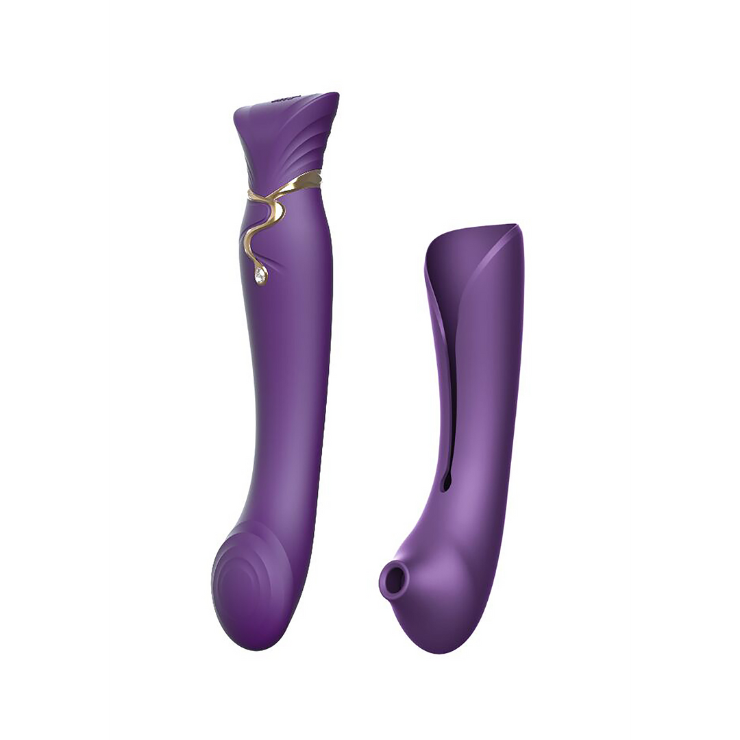 Stimolatore clitorideo Queen Air Pulse 21.5 cm – controllo da app, viola | Zalo