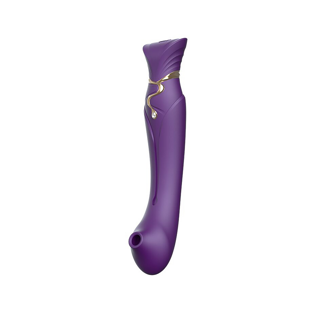 Clitoral stimulator Queen Air Pulse 21.5 cm – app-controlled, purple | Zalo
