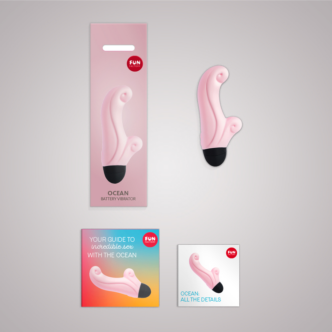 Mini vibrator Ocean 18.5 cm – pink