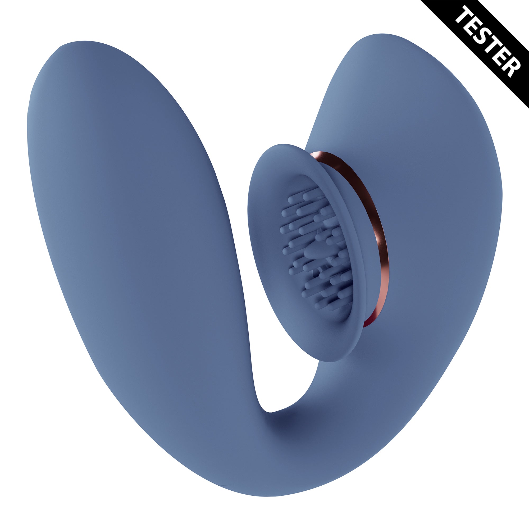Twitch 3 - Rechargeable Vibrator and Suction - Blue/Grey - Tester