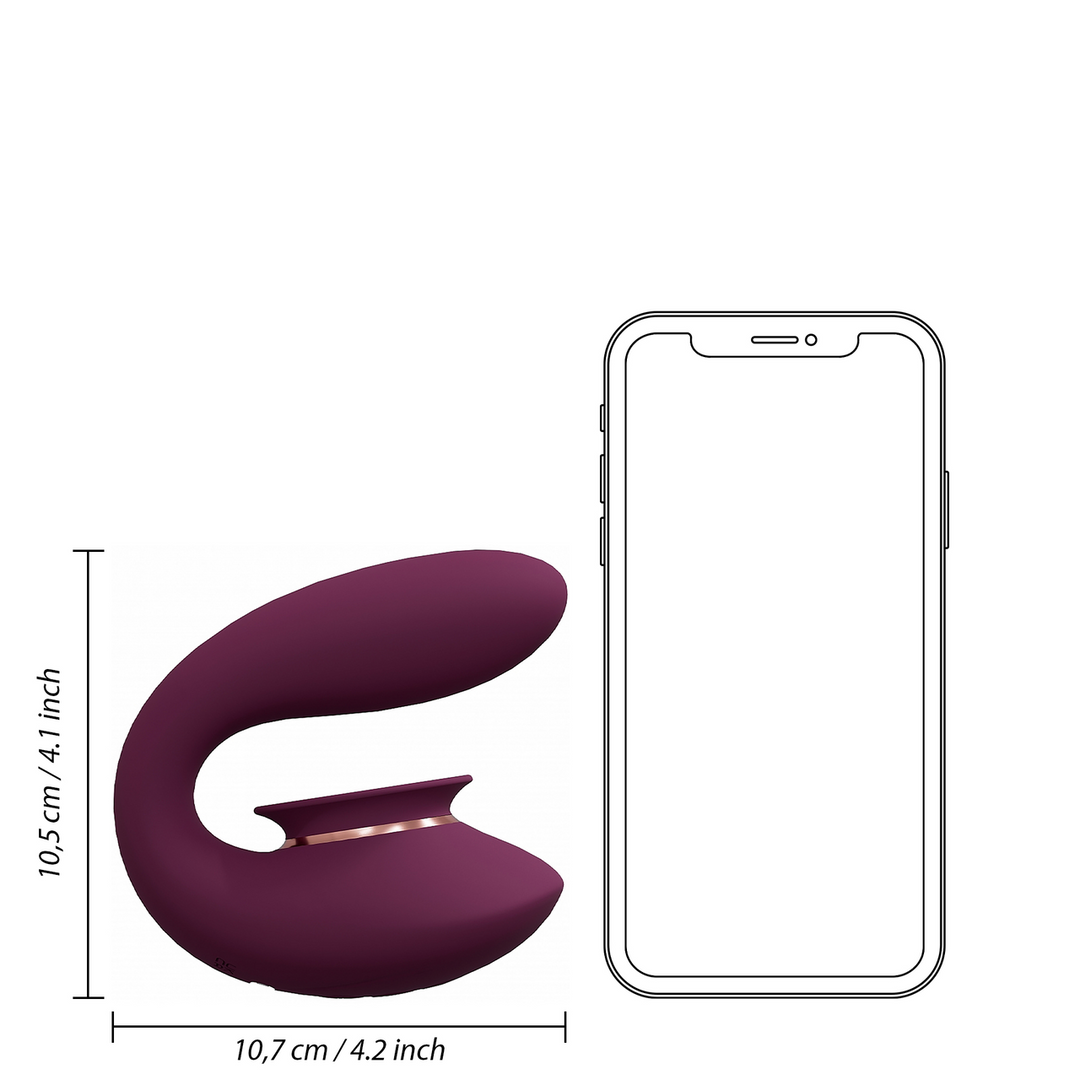 Twitch 3 - Vibrateur et suceur rechargeable - Bordeaux