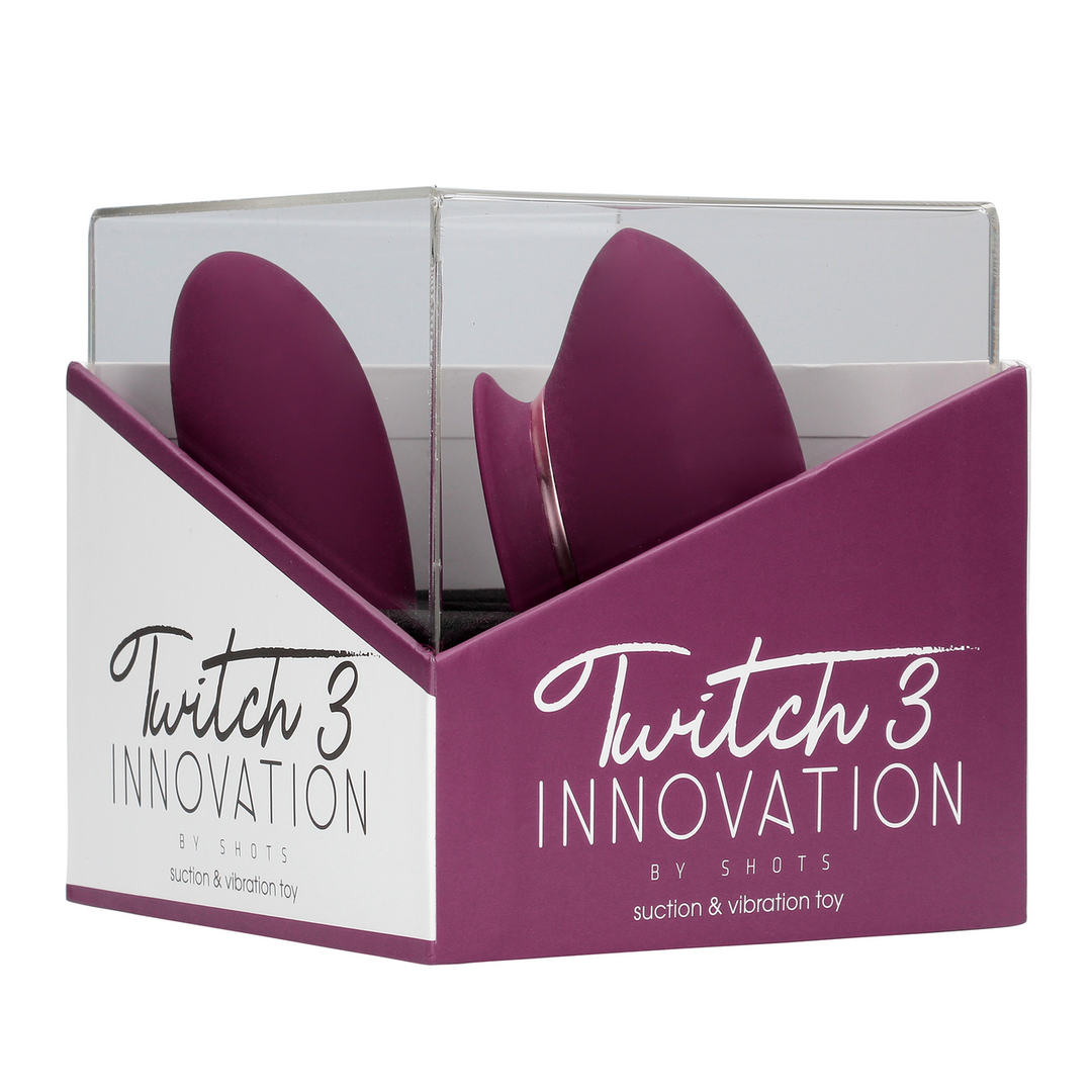 Twitch 3 - Vibrateur et suceur rechargeable - Bordeaux