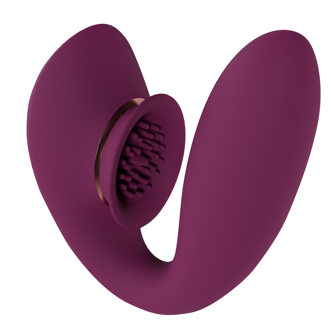 Twitch 3 - Vibrateur et suceur rechargeable - Bordeaux