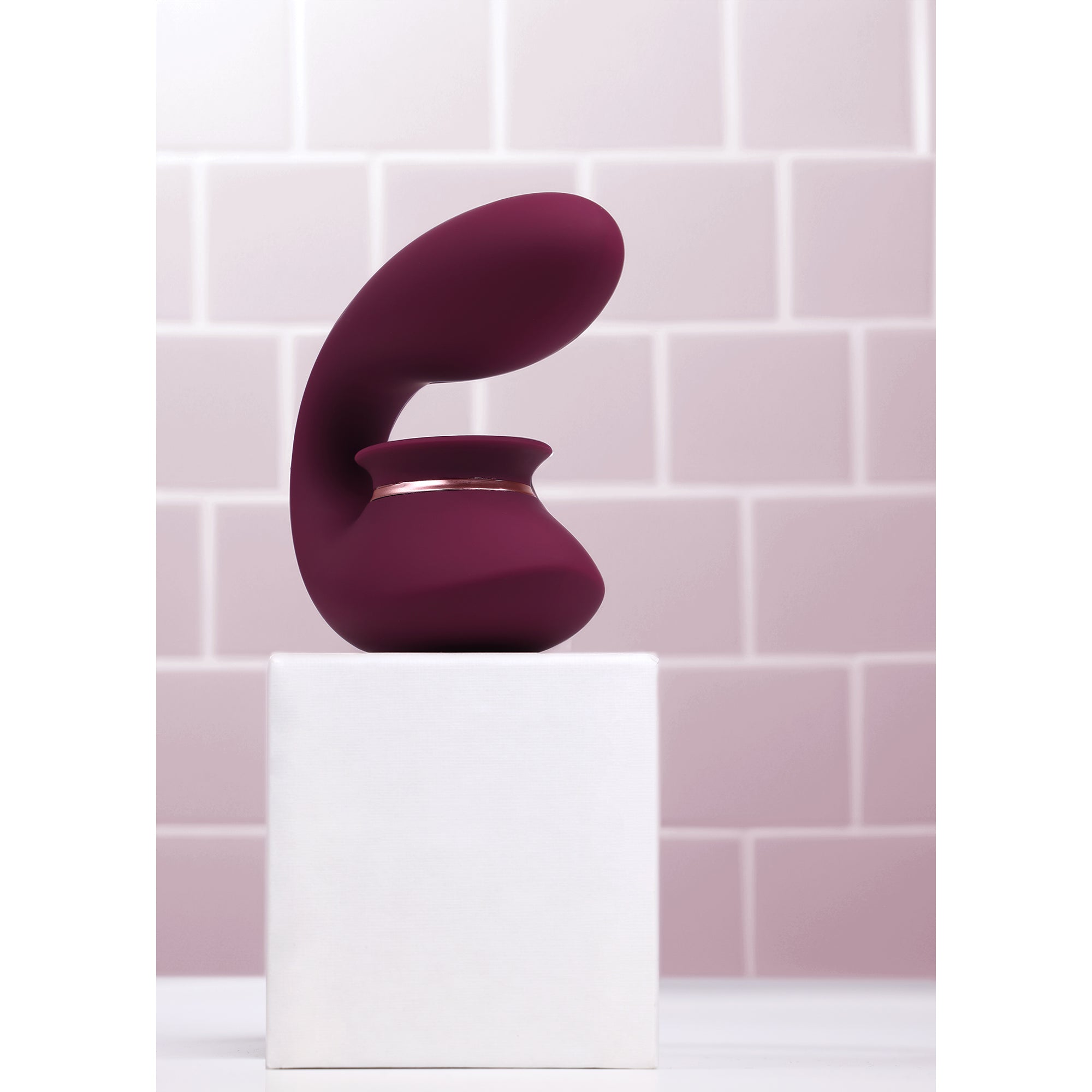Twitch 3 - Vibrateur et suceur rechargeable - Bordeaux
