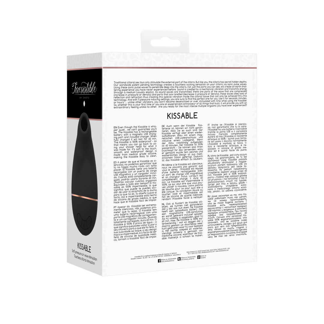 Clitoral stimulator Kissable Sucking 11 functions – black