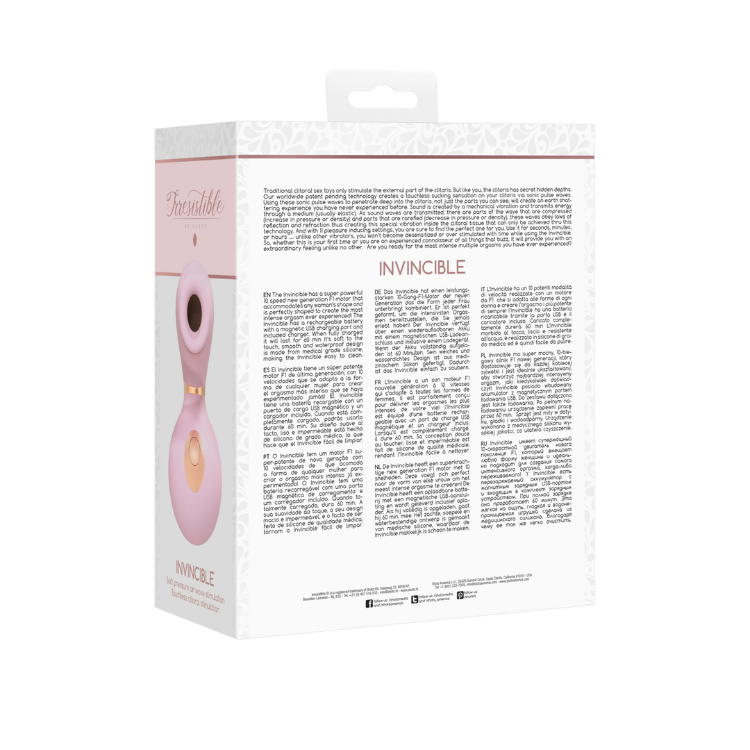 Estimulador de clitóris Invincible Air Pulse 11 funções | Irresistible