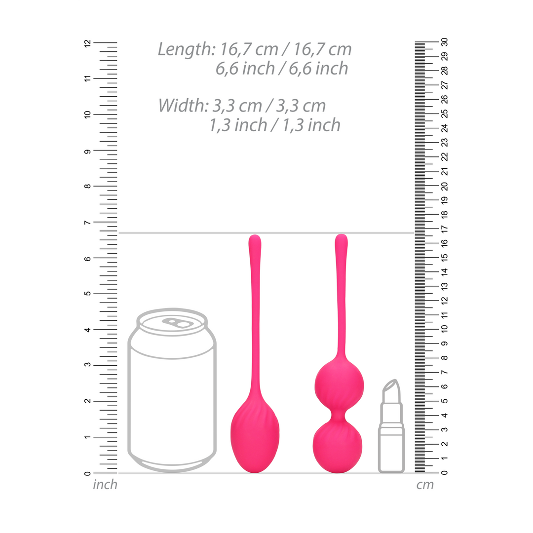 2 Piece Thumping Kegel Ball Set - Wild Strawberry