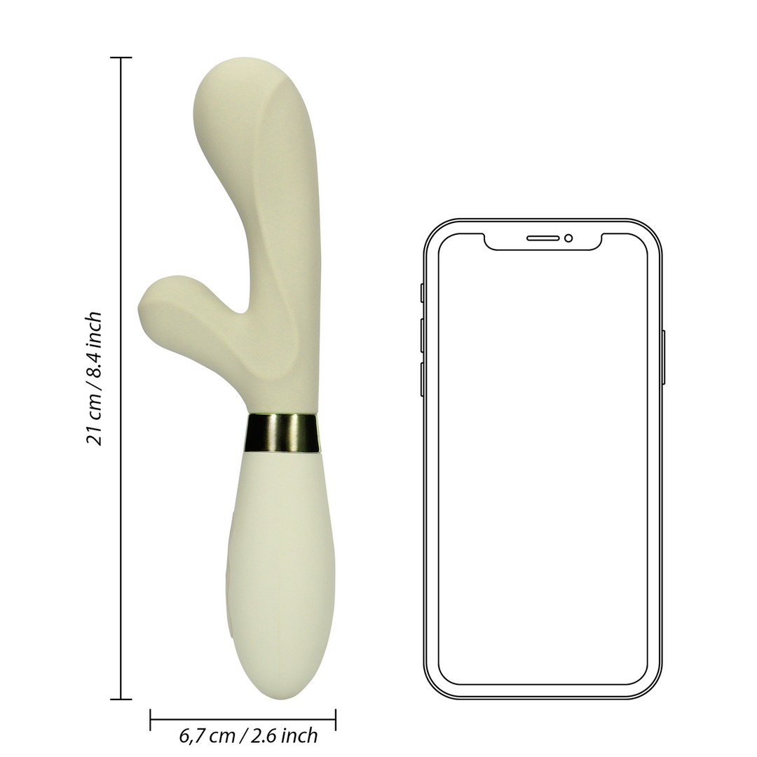 Silicone Rabbit Vibrator - Misty Green
