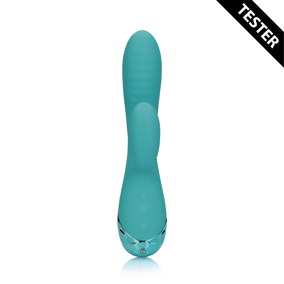 Inflatable Rabbit Vibrator - Peacock Blue - Tester