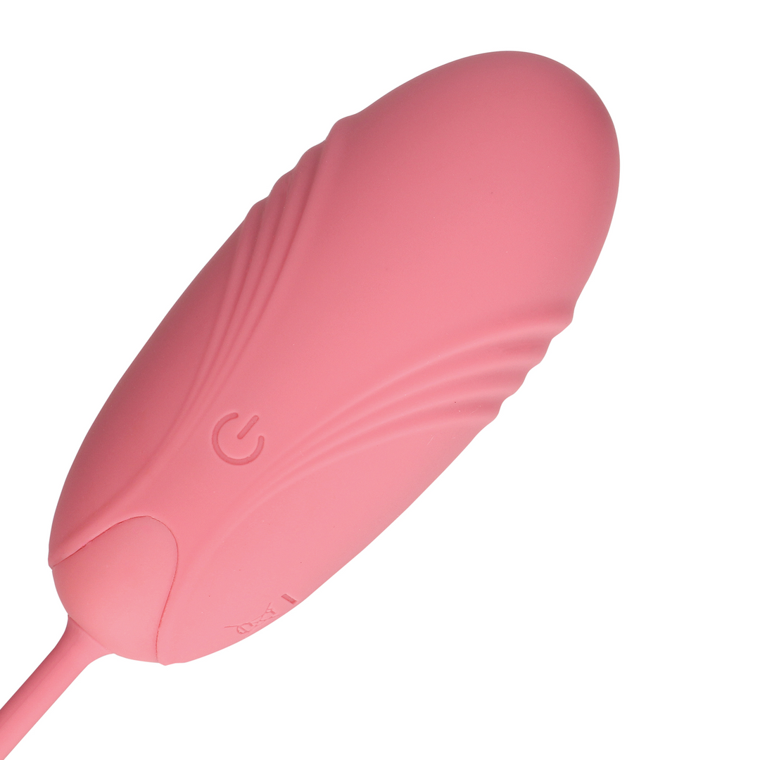 Ultra Soft Silicone Egg Vibrator with Remote Control - Pink Arabesque