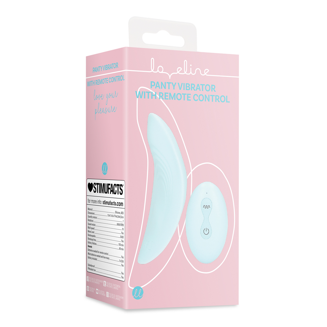 Panty Vibrator with Remote Control - Arctic Blue