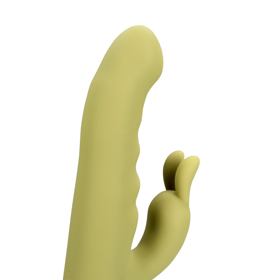 Ultra Soft Silicone Rotating Rabbit Vibrator - Spring Sage