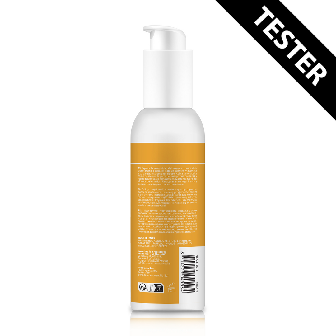 Massage Oil - Sensual Sandalwood - 5.1 fl oz / 150 ml - Tester