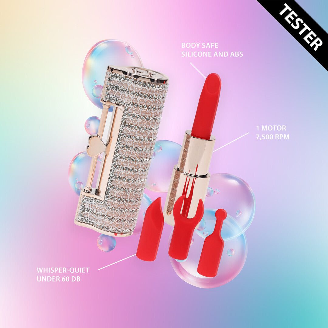 Mini-Vibrator Angel Lipstick Attachments – wiederaufladbar, rosa | Loveline