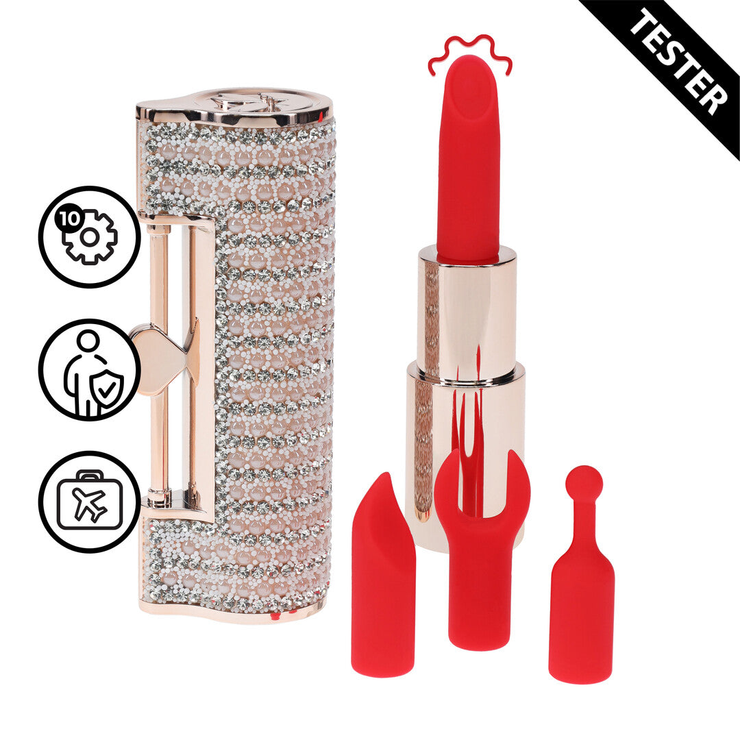 Mini-Vibrator Angel Lipstick Attachments – wiederaufladbar, rosa | Loveline
