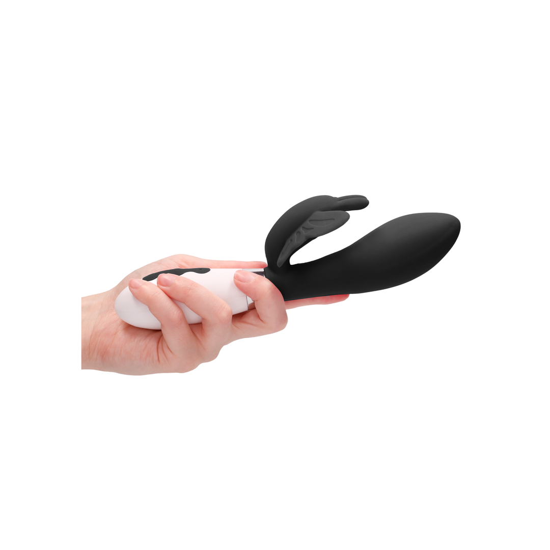 Vibratore rabbit Alexios 21 cm – ricaricabile, nero | Luna