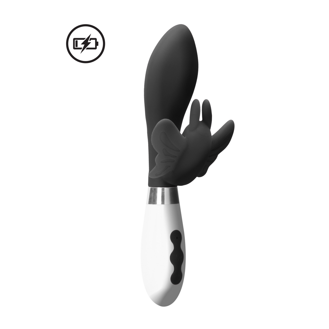 Vibratore rabbit Alexios 21 cm – ricaricabile, nero | Luna