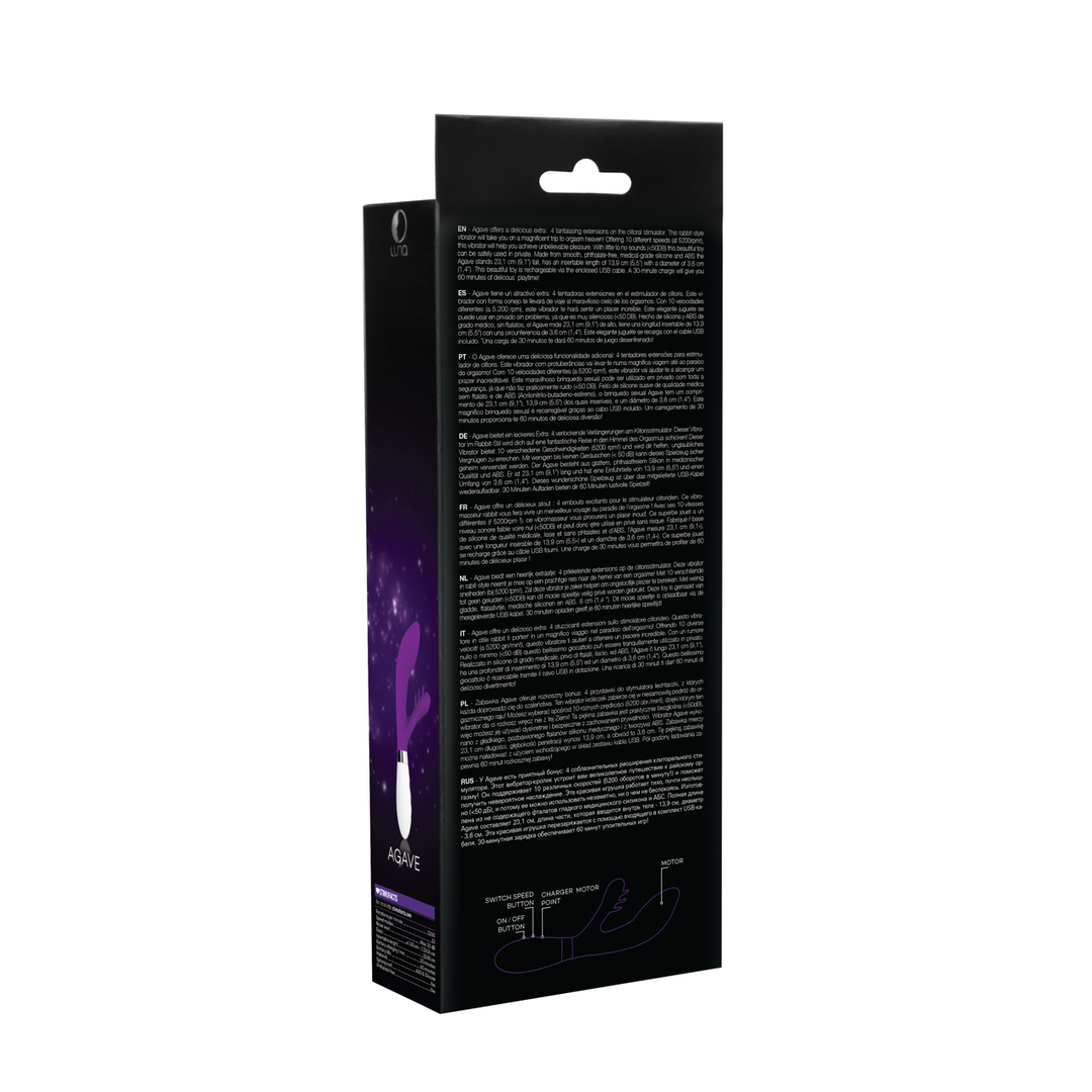 Agave - Rechargeable Rabbit Vibrator - Purple