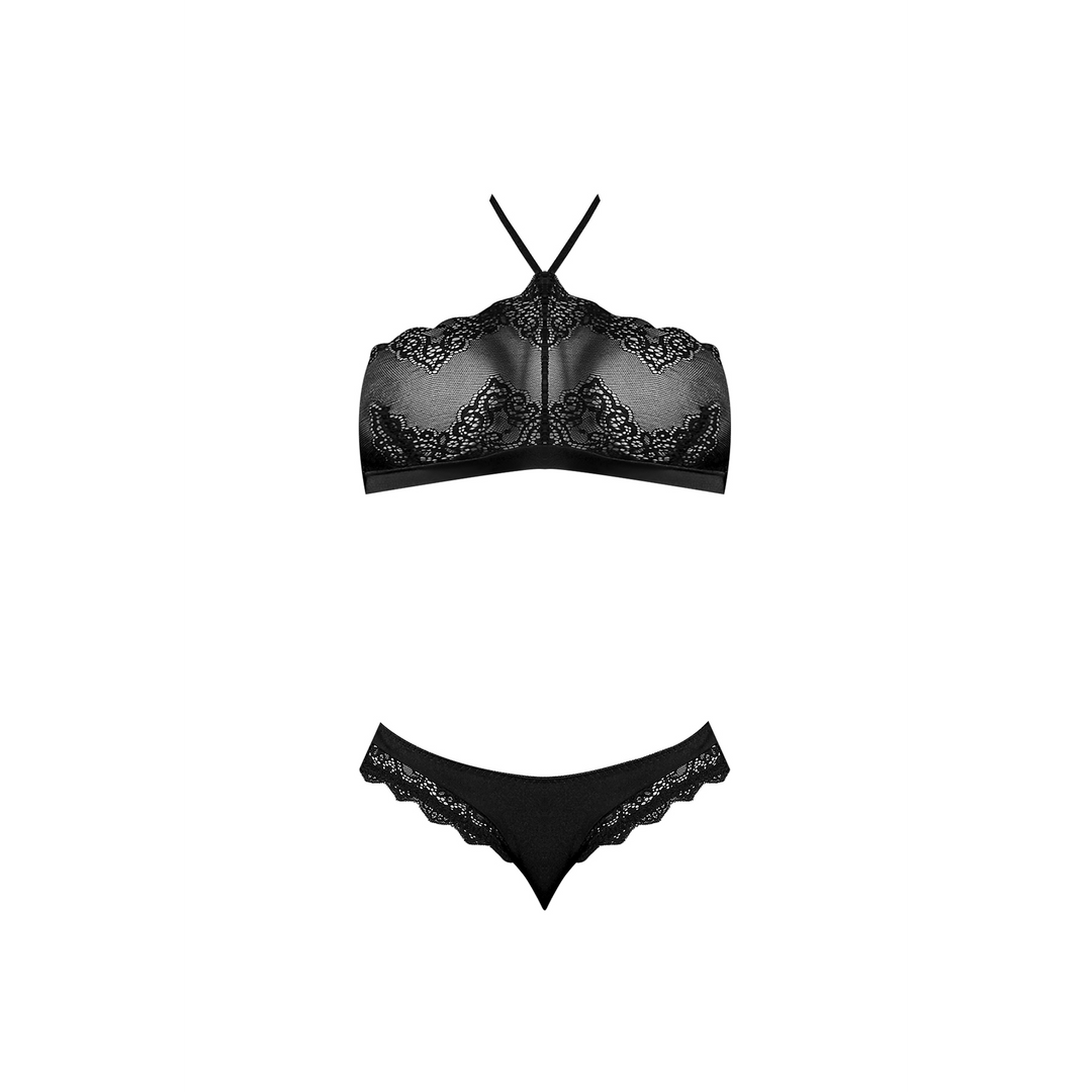Dessous-Set Halter Bandeaux – schwarz M192BLK2XL | Magic Silk