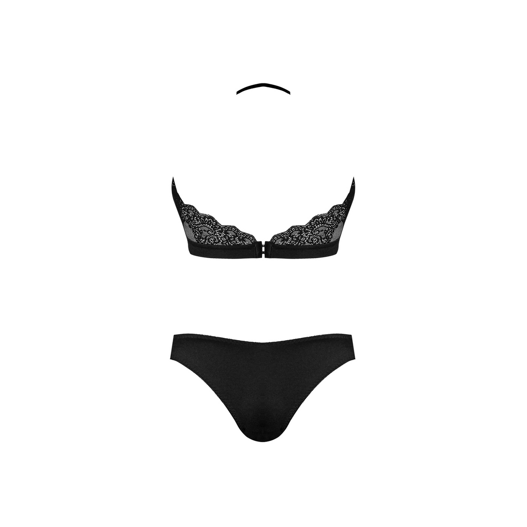 Ensemble de lingerie Halter Bandeaux – noir M192BLKLRG | Magic Silk