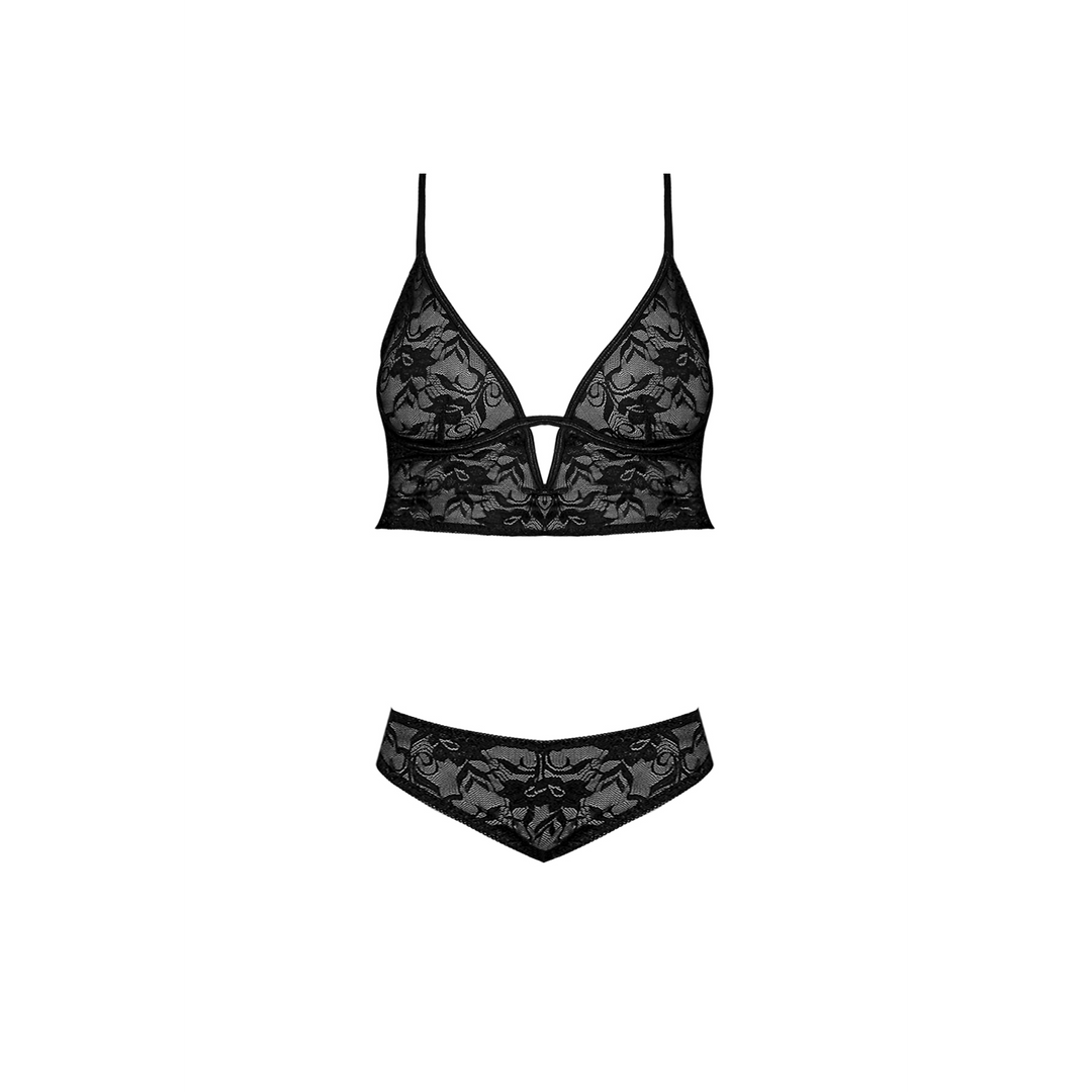 Conjunto de lingerie Underwired Bralette – preto M195BLK2XL | Magic Silk