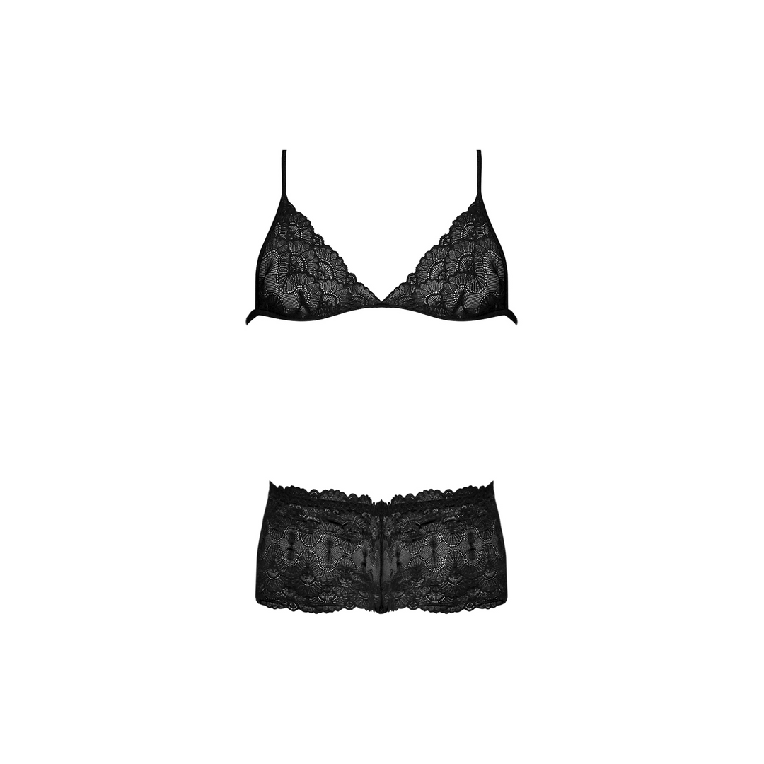 Fehérnemű szett Triangle Cheeky – fekete M199BLKLRG | Magic Silk