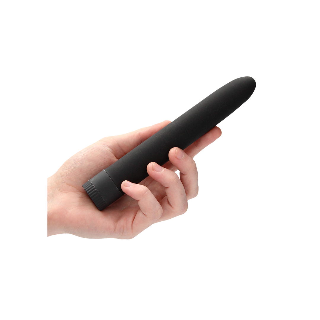 Vibrador clássico Biodegradable 17.7 cm – preto | Natural Pleasure