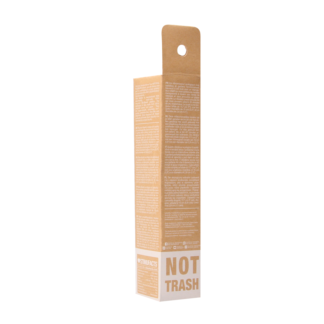 Vibrador clássico Biodegradable 17.7 cm – preto | Natural Pleasure