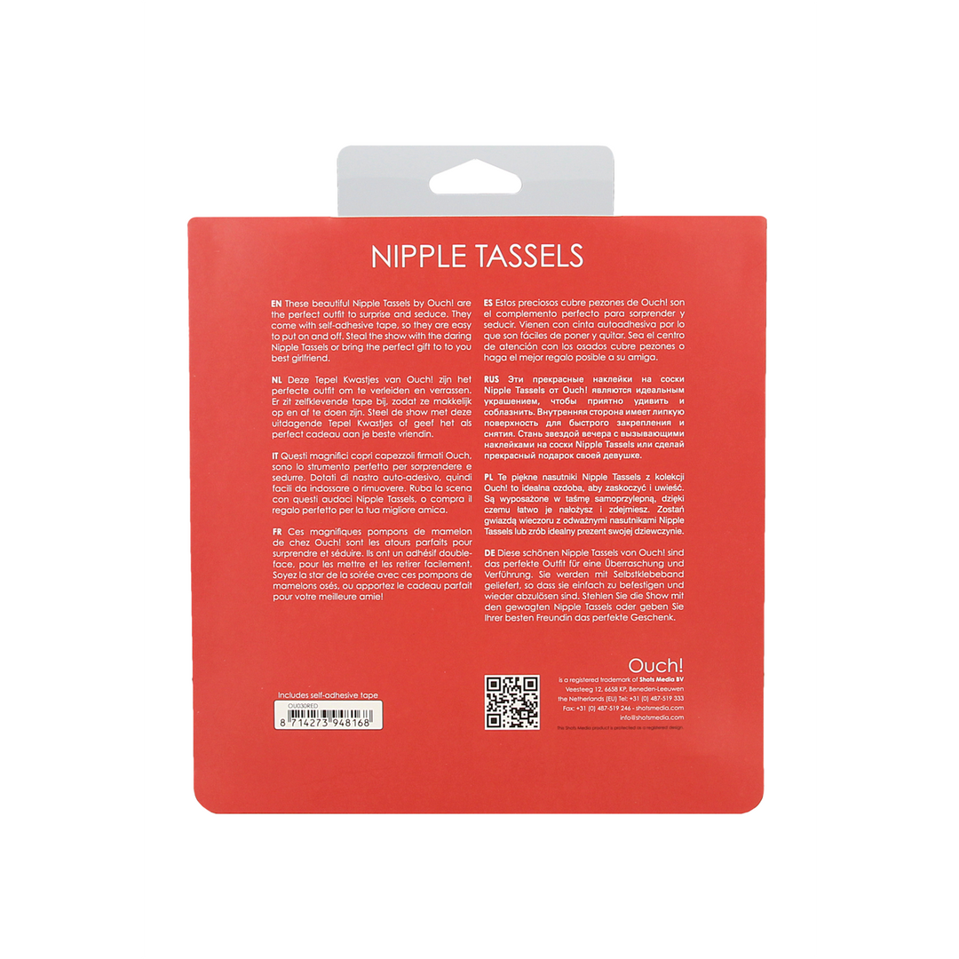 Accessorio BDSM Tassels Round Shaped – rosso | Ouch!