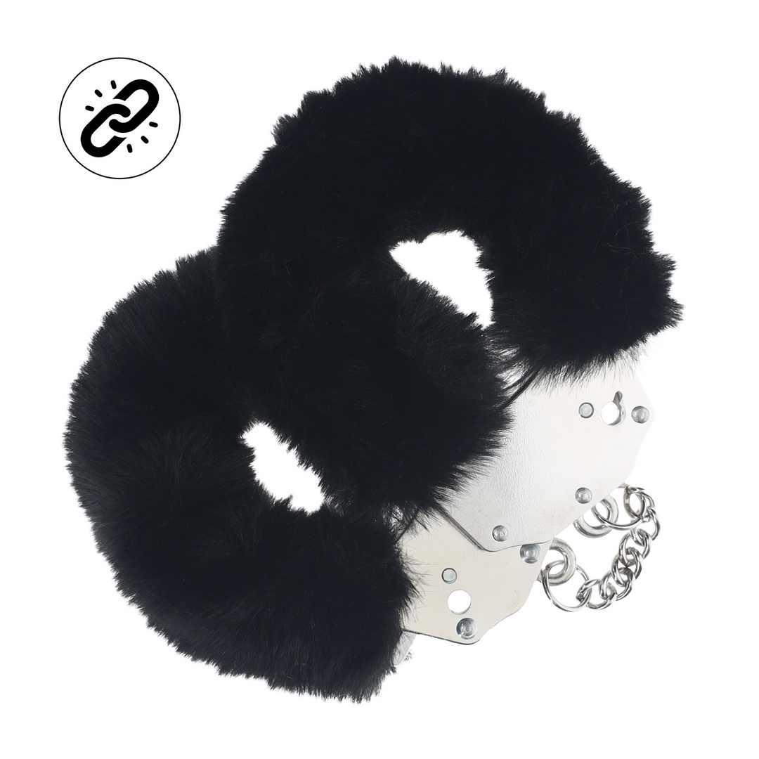 Menottes Heavy duty Fluffy – noire