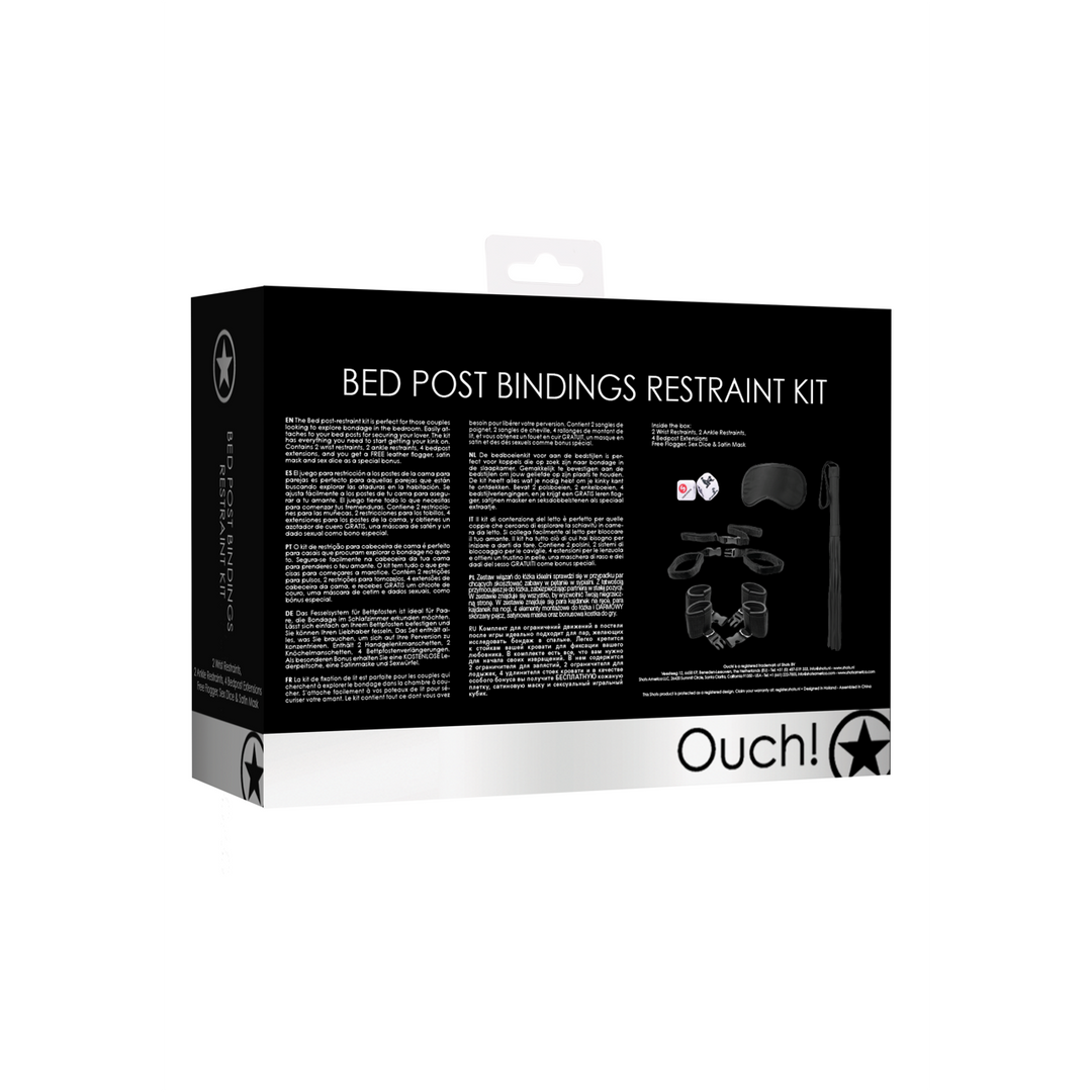 BDSM-Zubehör Bed Post Bindings – schwarz OU377BLK | Ouch!