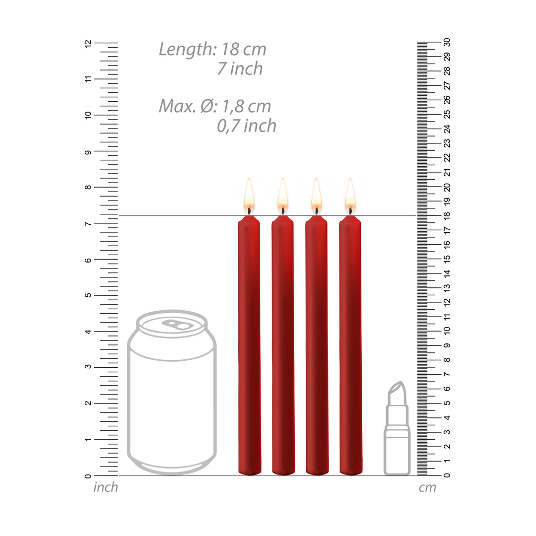 Prodotto per massaggio Teasing Wax Candles 18 cm | Ouch!