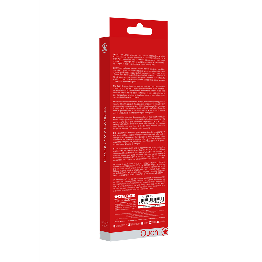 Prodotto per massaggio Teasing Wax Candles 18 cm | Ouch!