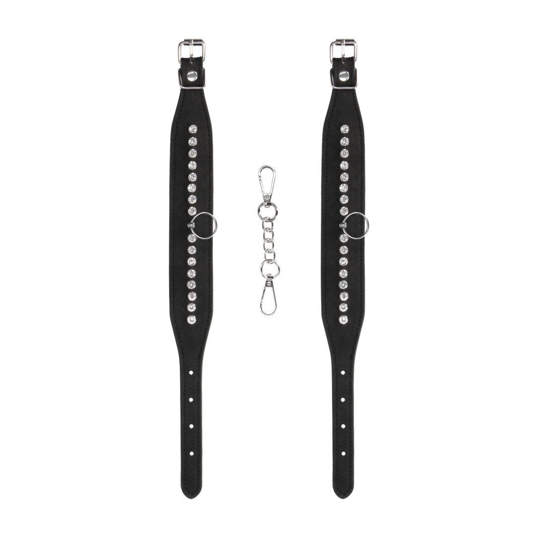 Esposas Studded Ankle Cuffs – con joya, negra | Ouch!