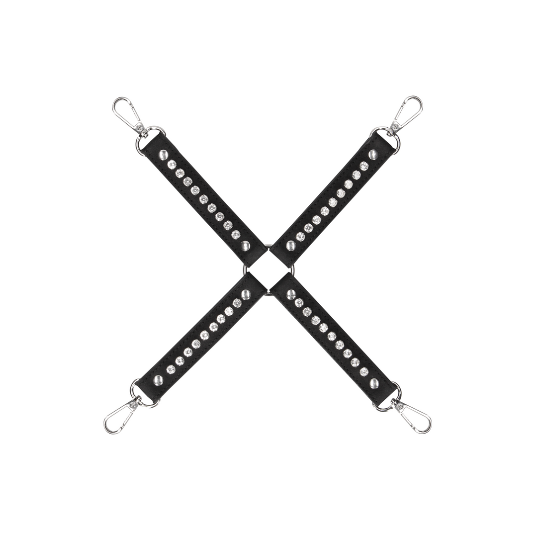 Accessorio BDSM Studded Hogtie – con gioiello, nero | Ouch!