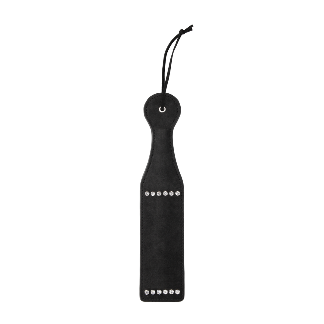 Látigo Studded Paddle – con joya, negro | Ouch!