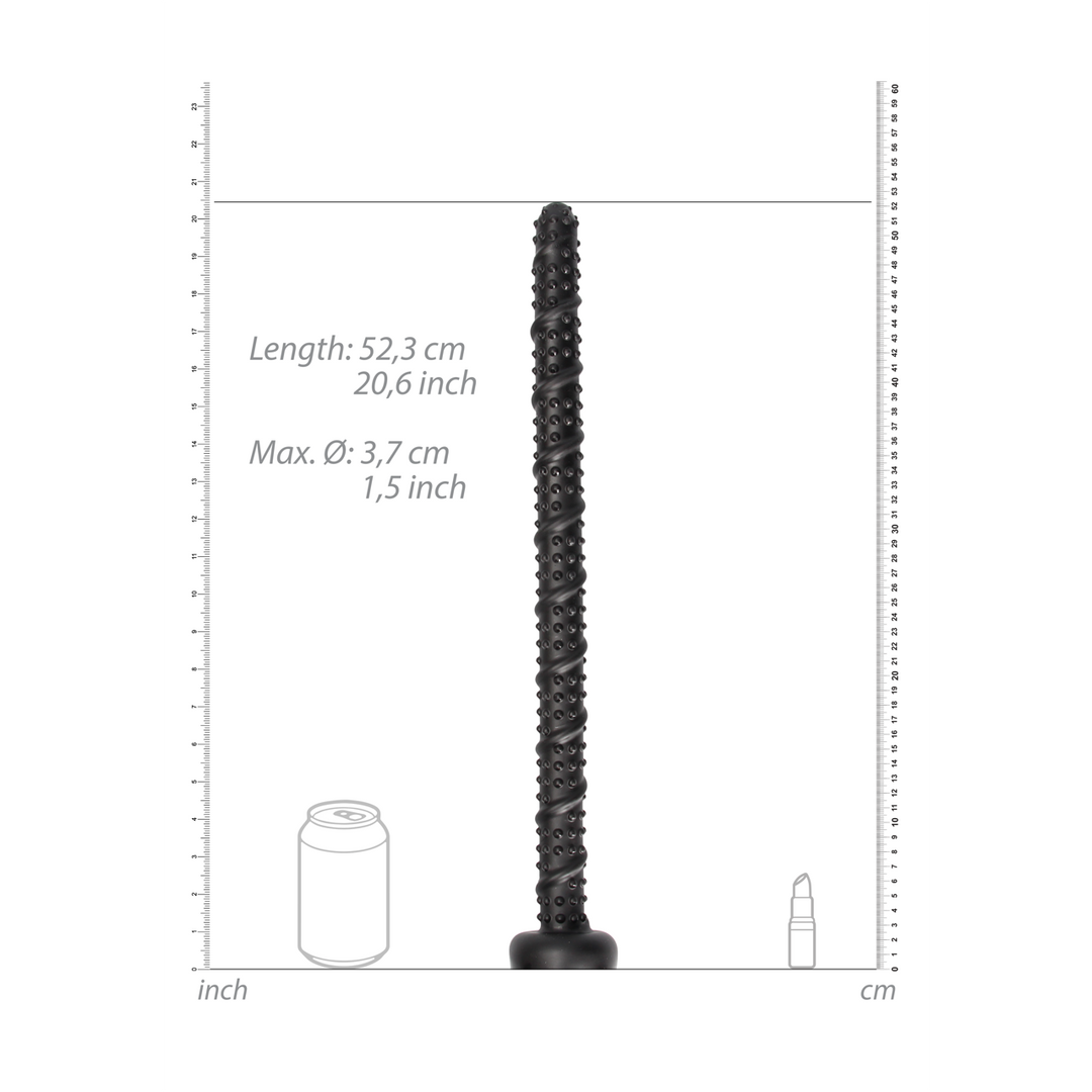 Dildó Textured Snake 7.6 cm – fekete