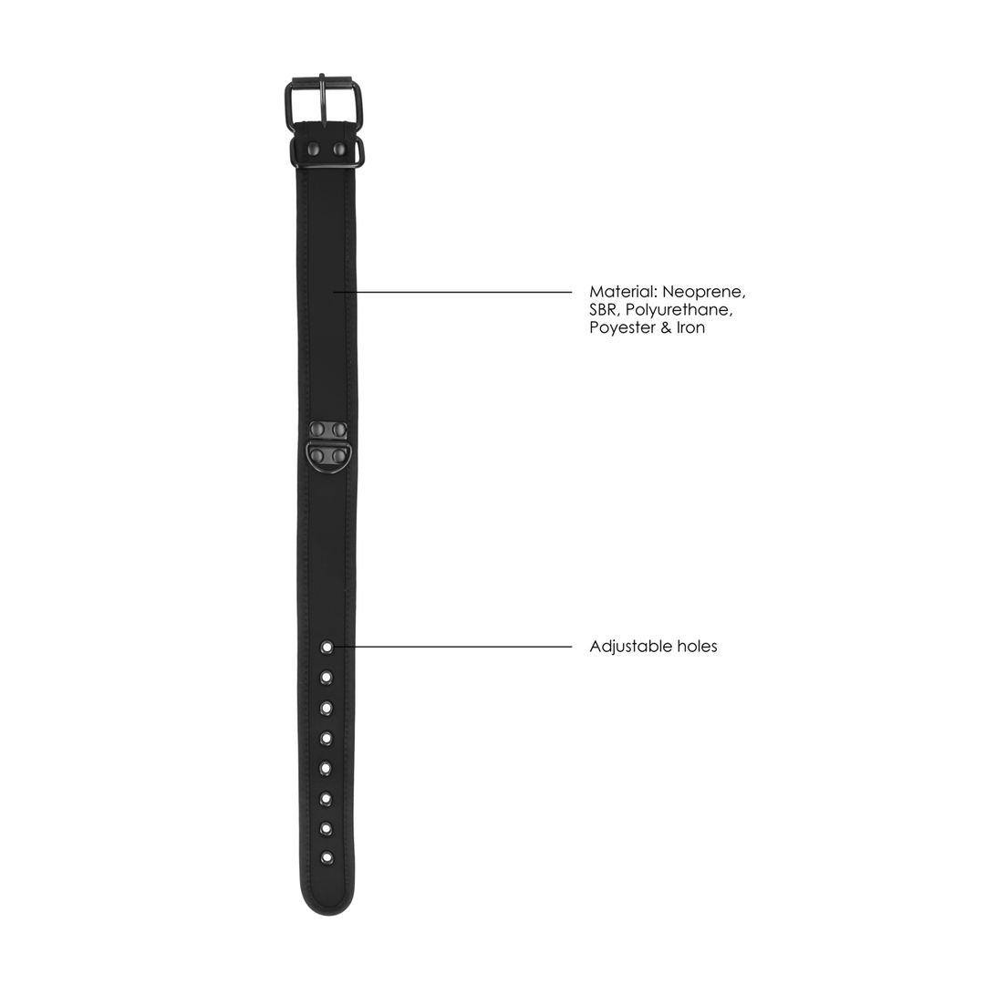 Costrizione bondage Neoprene Collar with Leash – nera OU706BLK | Ouch!