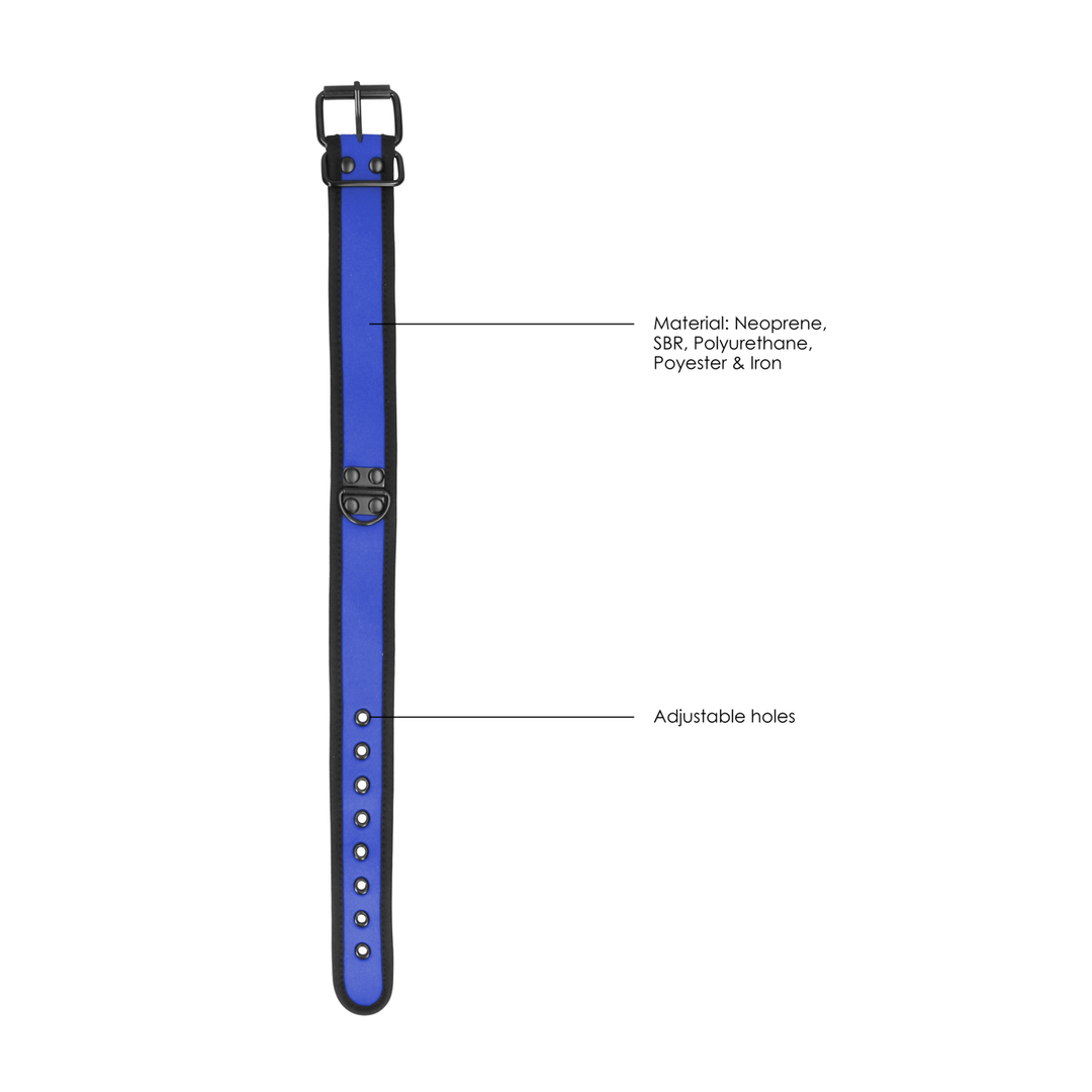 Atadura bondage Neoprene Collar with Leash – negra OU706BLU | Ouch!