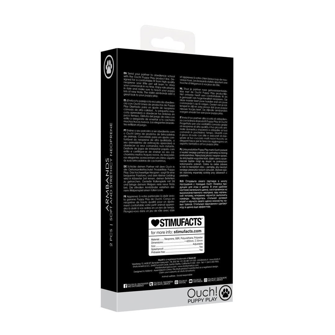 Costume Neoprene Bracelets – black 41.2 cm | Ouch!