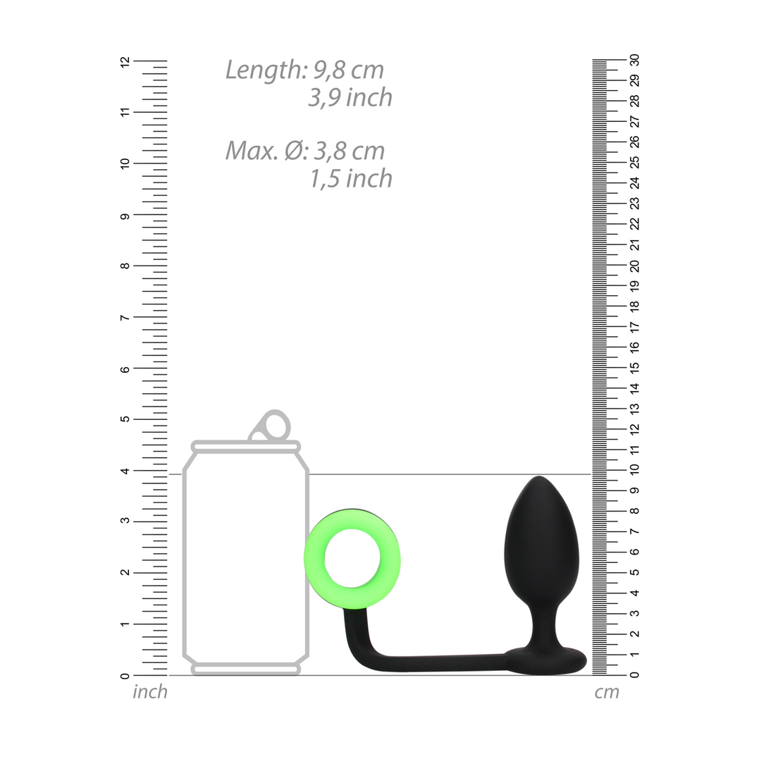 Anillo para el pene – fosforescente, verde 4.3 cm | Ouch!