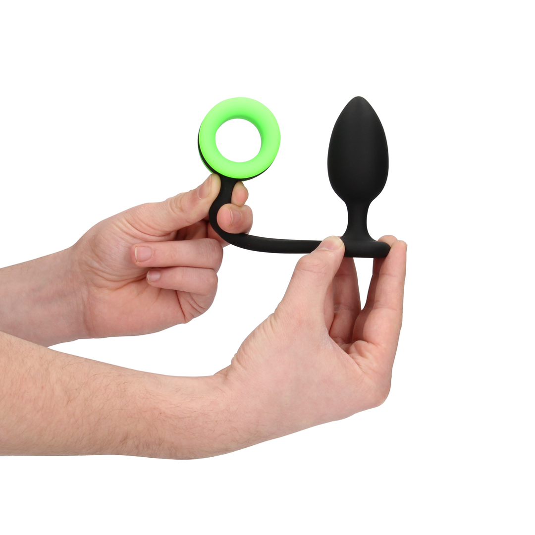Anillo para el pene – fosforescente, verde 4.3 cm | Ouch!