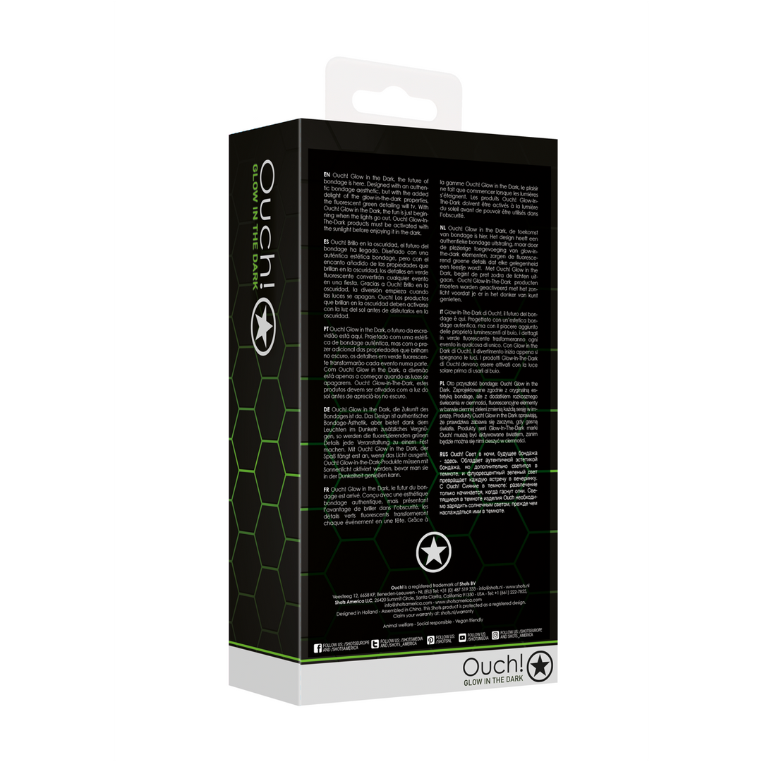BDSM accessory Hogtie – glow in the dark, green | Ouch!