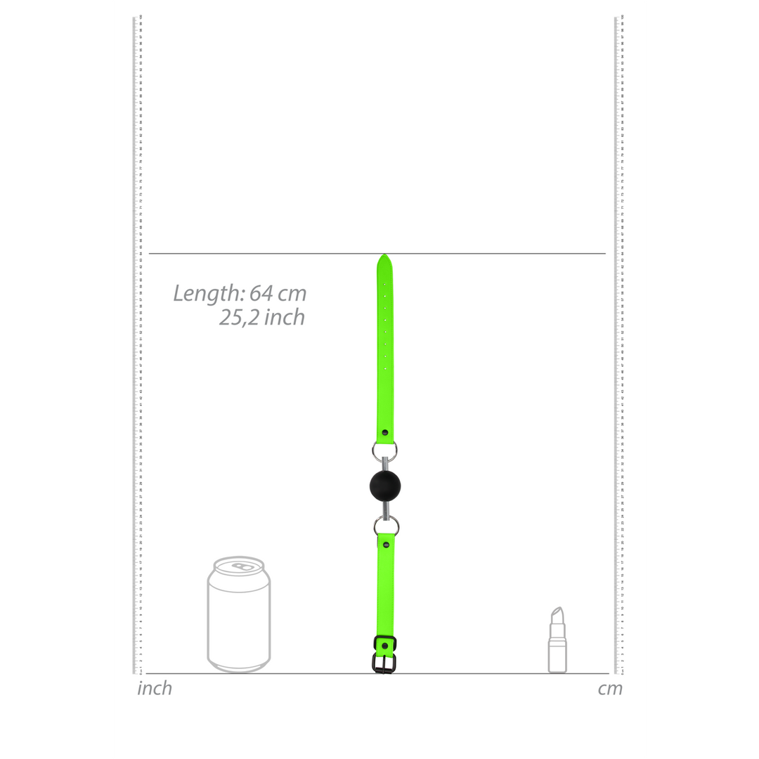 Mordaza Solid – fosforescente, verde | Ouch!